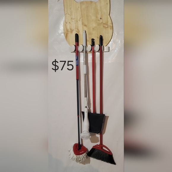 Handmade cleaning supplies holder